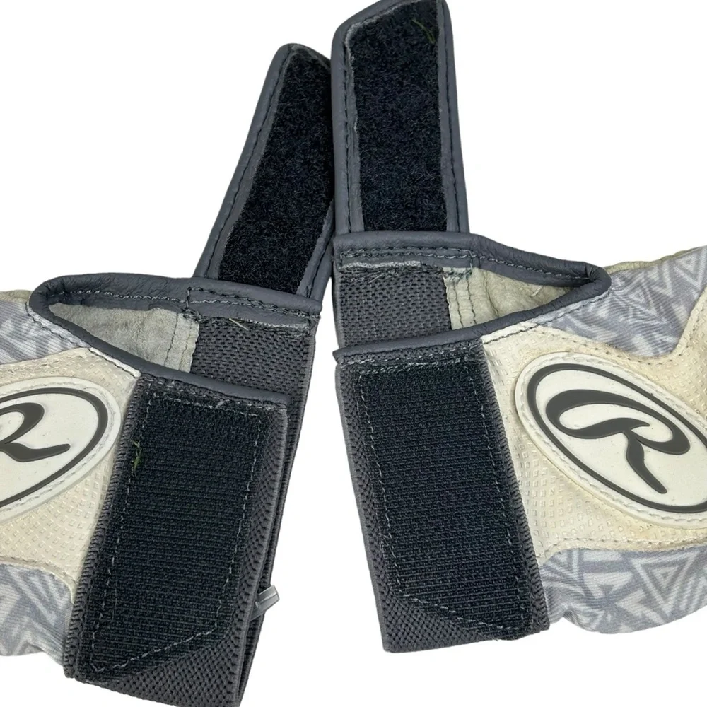 Rawlings Cream & Gray Leather Golf Gloves Women’s Size X-Small